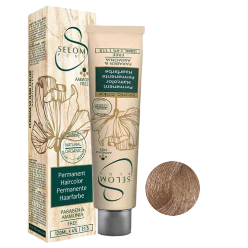 رنگ مو بدون آمونیاک سلوم شماره 23-8 حجم 120 میل رنگ بلوند آپریکات روشن