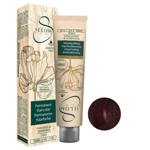 رنگ مو بدون آمونیاک سلوم شماره 5-5 حجم 120 میل رنگ قهوه‌ای ماهگونی روشن
