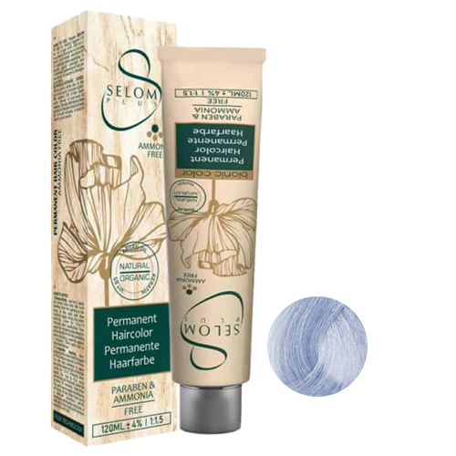 رنگ مو بدون آمونیاک سلوم شماره S1 حجم 120 میل رنگ نقرآبی