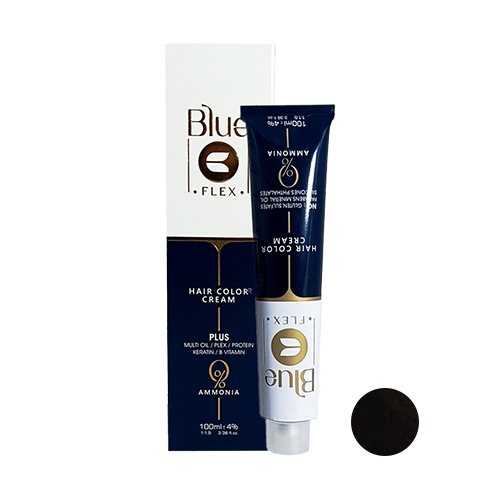 رنگ مو فاقد آمونیاک بلو شماره 2-5 حجم 100میل رنگ قهوه ای دودی روشن