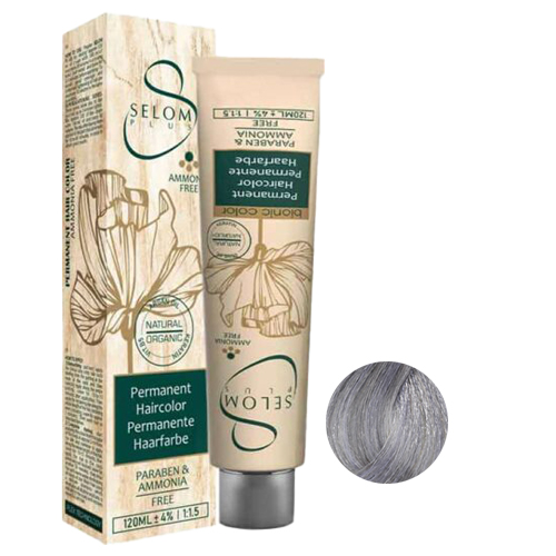 رنگ مو بدون آمونیاک سلوم شماره S2 حجم 120 میل رنگ سربی