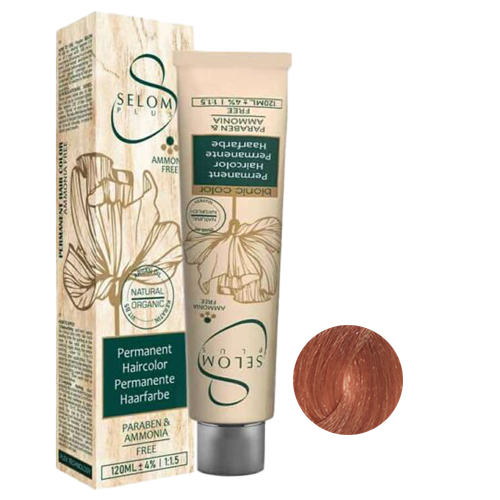رنگ مو بدون آمونیاک سلوم شماره 4-8 حجم 120 میل رنگ بلوند مسی روشن