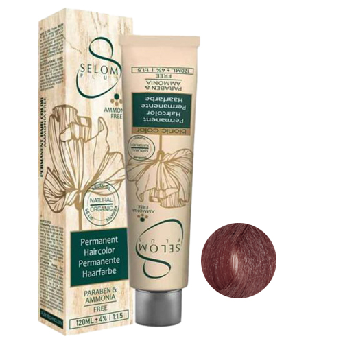 رنگ مو بدون آمونیاک سلوم شماره 5-7 حجم 120 میل رنگ بلوند ماهگونی متوسط